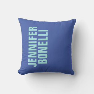 Professionele minimalistische vetgedrukte blauwe n kussen