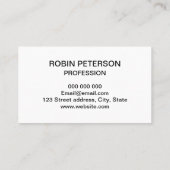 Professionele, minimalistische, vette hallo visite visitekaartje (Achterkant)