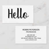 Professionele, minimalistische, vette hallo visite visitekaartje (Voorkant / Achterkant)