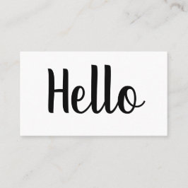 Professionele, minimalistische, vette hallo visite visitekaartje