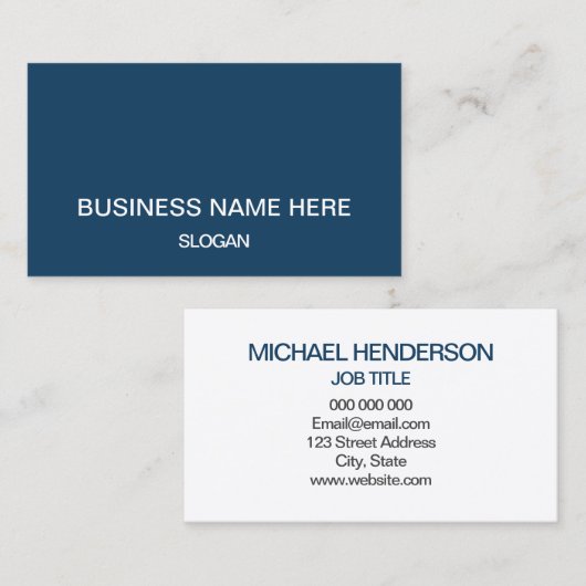 Professionele minimalistische visitekaartjes (Voorkant / Achterkant)