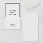 Professionele minimalistische vlakte modern zwart  visitekaartje (Voorkant / Achterkant)