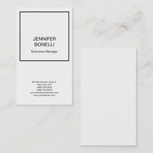 Professionele minimalistische vlakte modern zwart  visitekaartje (Voorkant / Achterkant)