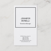 Professionele minimalistische vlakte modern zwart  visitekaartje (Voorkant)