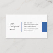 Professionele minimalistische witte consultant visitekaartje (Achterkant)