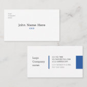 Professionele minimalistische witte consultant visitekaartje (Voorkant / Achterkant)