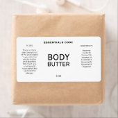 Professionele minimalistische witte-lichaampotterl etiket (Insitu)