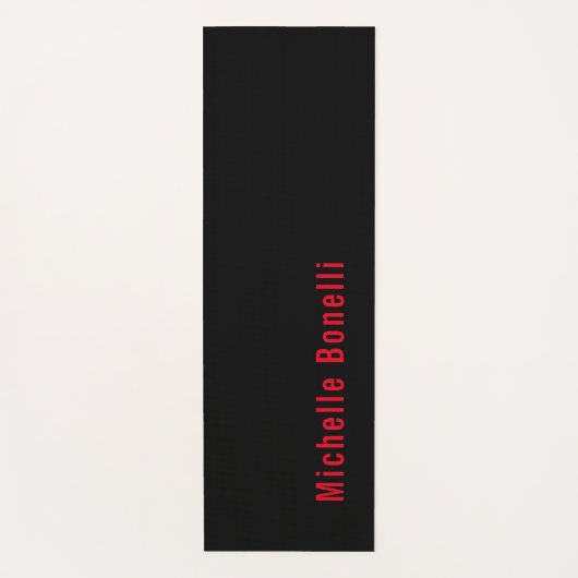 Professionele Minimalistische Zwart Rood Modern Pl Yogamat (Voorkant)