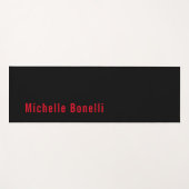 Professionele Minimalistische Zwart Rood Modern Pl Yogamat (Voorkant (horizontaal))