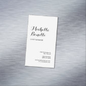 Professionele minimalistische zwart wit modern magnetisch visitekaartje (Voorbeeld)