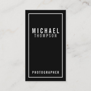 Professionele Minimalistische Zwart-wit Visitekaartje