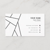 Professionele minimalistische zwart-witluxe visitekaartje (Achterkant)