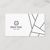 Professionele minimalistische zwart-witluxe visitekaartje (Voorkant)