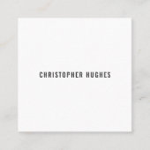 Professionele minimalistische zwarte consultant vierkante visitekaartje (Voorkant)