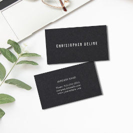 Professionele minimalistische zwarte consultant visitekaartje