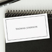 Professionele minimalistische zwarte consultant visitekaartje