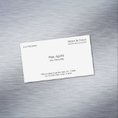 Professionele minimalistische zwarte en witte eleg magnetisch visitekaartje (Voorbeeld)