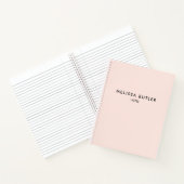 Professionele minimalistische zwarte roze notitieboek (Binnen)