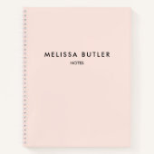 Professionele minimalistische zwarte roze notitieboek (Voorkant)