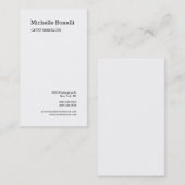 Professionele minimalistische zwarte & witte klass visitekaartje (Voorkant / Achterkant)