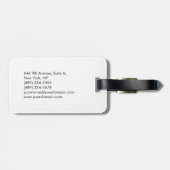 Professionele, minimalistische zwarte zwarte moder bagagelabel (Achterkant horizontaal)