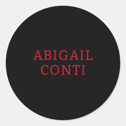 Professionele, minimalistische zwarte zwarte moder ronde sticker (Voorkant)