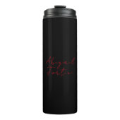 Professionele, minimalistische zwarte zwarte moder thermosbeker (Voorkant)