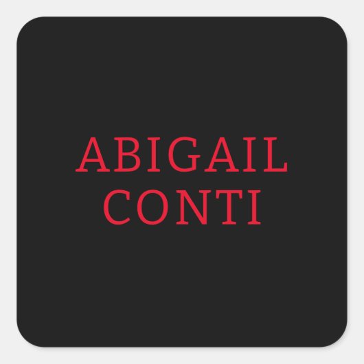 Professionele, minimalistische zwarte zwarte moder vierkante sticker (Voorkant)