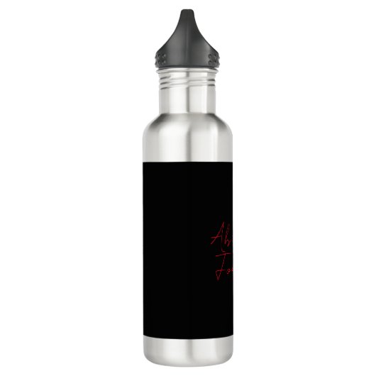 Professionele, minimalistische zwarte zwarte moder waterfles (Links)