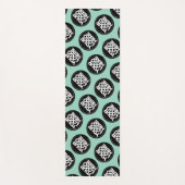 Professionele Mint Groen Herhalende Logo Achtergro Yogamat (Voorkant)