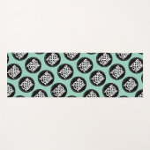 Professionele Mint Groen Herhalende Logo Achtergro Yogamat (Voorkant (horizontaal))