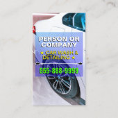 Professionele Mobiele Auto Wassen & Details Visitekaartje (Voorkant)