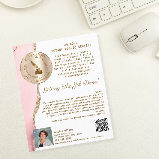 Professionele mobiele handmatige en leningtekenaar flyer