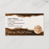 Professionele mobiele handmatige en leningtekenaar visitekaartje (Achterkant)