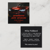 Professionele mobiele service met automatische geg vierkante visitekaartje (Voorkant / Achterkant)