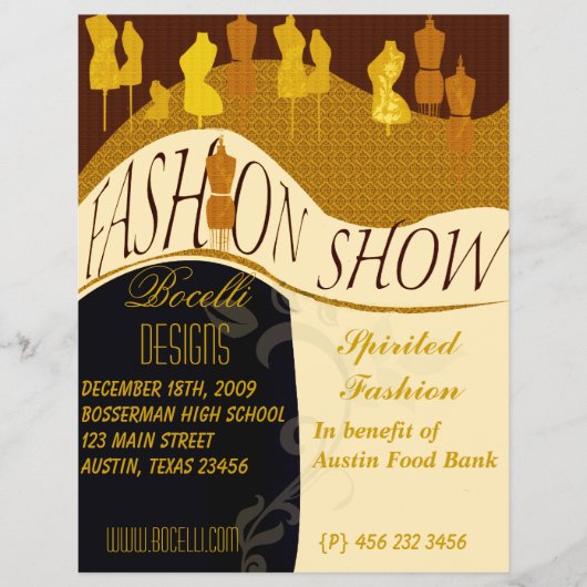 Professionele Mode Runway Show Invitation Flyer (Voorkant)