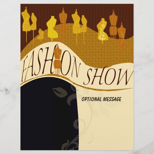 Professionele Mode Runway Show Invitation Flyer (Achterkant)