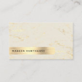 Professionele Modern Eenvoudige Gouden Geborsteld  Visitekaartje (Voorkant)