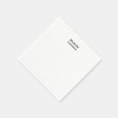 Professionele Modern Eenvoudige Naam Zwart Wit Servet (Hoek)