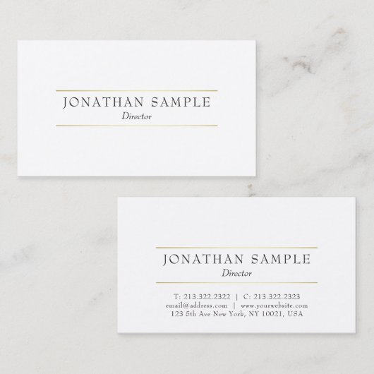 Professionele Modern Elegant Design Sjabloon Best Visitekaartje (Voorkant / Achterkant)