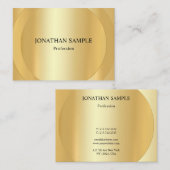 Professionele Modern Elegant Gold Look Sjabloon Visitekaartje (Voorkant / Achterkant)