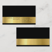 Professionele Modern Plain Elegant Gold Look Delux Visitekaartje (Voorkant / Achterkant)
