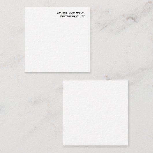 Professionele Modern Plain Simple Premium Informatiekaartje (Voorkant / Achterkant)