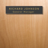 Professionele Modern Zwart Goud Kantoor Naam Titel Deurbordje