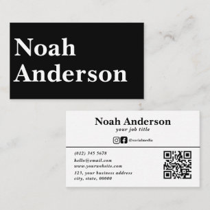 Professionele moderne aangepaste QR-code Visitekaartje