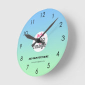 Professionele, moderne, aangepaste zakelijke merkg ronde klok (Hoek)