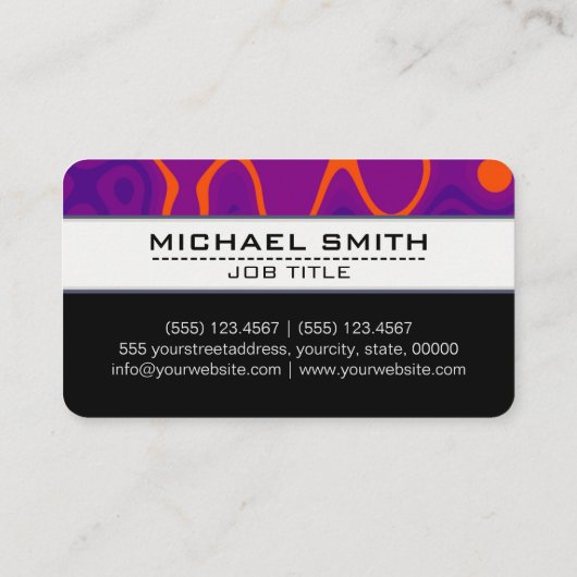 Professionele moderne Abstracte kunst elegant #41 Visitekaartje (Achterkant)