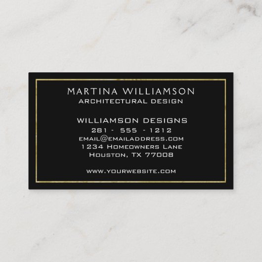 Professionele moderne Abstracte ontwerper architec Visitekaartje (Achterkant)