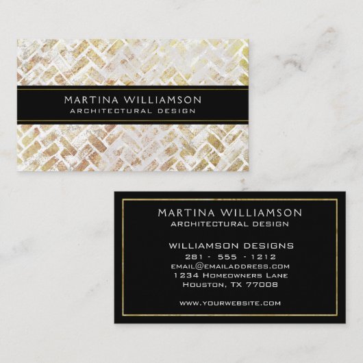 Professionele moderne Abstracte ontwerper architec Visitekaartje (Voorkant / Achterkant)