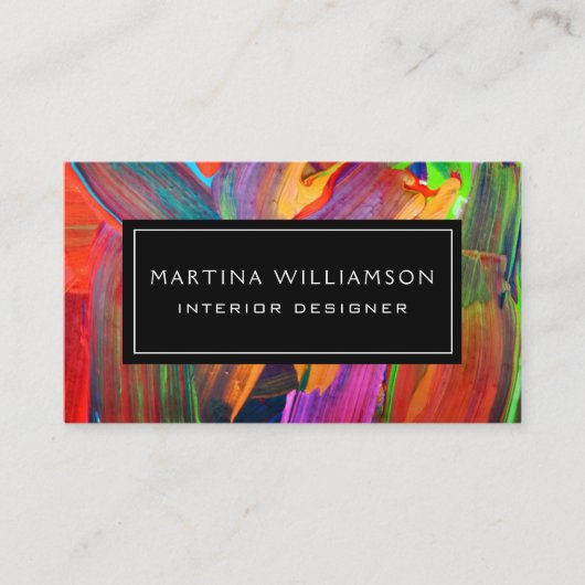 Professionele moderne Abstracte ontwerper Visitekaartje (Voorkant)